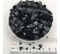 KFGISD, Sequins, 3mm 4mm 6mm Heart PVC Loose Sequin Glitter Paillettes for Nail Art Manicure Wedding Confetti Ornament Crafts Accessory,Sequins(Black)