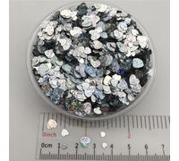 KFGISD, Sequins, 3mm 4mm 6mm Heart PVC Loose Sequin Glitter Paillettes for Nail Art Manicure Wedding Confetti Ornament Crafts Accessory,Sequins(Laser Silver)
