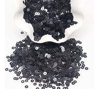 KFGISD, Sequins, Champagne Paillettes 3mm 4mm 6mm 10mm Glitter Sequin Loose Sequins Sewing Wedding Craft Women Garments Accessories,Sequins(Black)