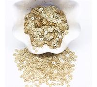 KFGISD, Sequins, Champagne Paillettes 3mm 4mm 6mm 10mm Glitter Sequin Loose Sequins Sewing Wedding Craft Women Garments Accessories,Sequins(Light Gold)