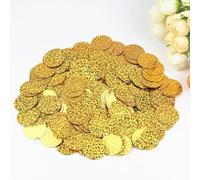 KFGISD, Sequins, Gold Sequins 3mm-30mm Flat Round PVC Loose Sequins for Crafts Paillette Sewing Decoration DIY Accessory,Sequins(25mm Laser Dark Gold)