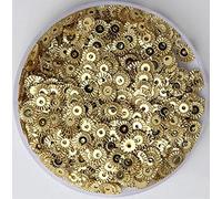 KFGISD, Sequins, Gold Sequins 3mm-30mm Flat Round PVC Loose Sequins for Crafts Paillette Sewing Decoration DIY Accessory,Sequins(6mm Wheel)