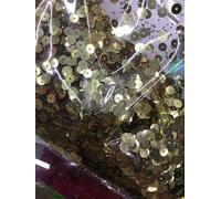 KFGISD, Sequins, Gold Sequins 3mm-30mm Flat Round PVC Loose Sequins for Crafts Paillette Sewing Decoration DIY Accessory,Sequins(8mm Light Gold)