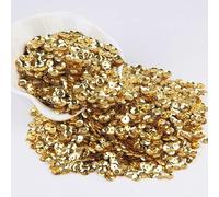 KFGISD, Sequins, Gold Sequins 3mm-30mm Flat Round PVC Loose Sequins for Crafts Paillette Sewing Decoration DIY Accessory,Sequins(6mm Cup Light Gold)