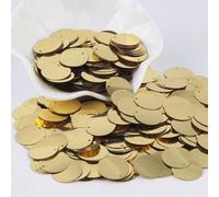 KFGISD, Sequins, Gold Sequins 3mm-30mm Flat Round PVC Loose Sequins for Crafts Paillette Sewing Decoration DIY Accessory,Sequins(20mm Light Gold)