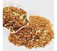 KFGISD, Sequins, Gold Sequins 3mm-30mm Flat Round PVC Loose Sequins for Crafts Paillette Sewing Decoration DIY Accessory,Sequins(3mm Dark Golden)