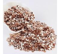 KFGISD, Sequins, Paillette 4mm 5mm 6mm Cup Sequin Shapes PVC Loose Sequins Paillettes Sewing Wedding DIY for Crafts Decoration,Sequins(Champagne)