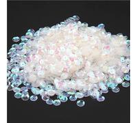 KFGISD, Sequins, Paillette 4mm 5mm 6mm Cup Sequin Shapes PVC Loose Sequins Paillettes Sewing Wedding DIY for Crafts Decoration,Sequins(Ab Transparent)