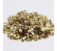 KFGISD, Sequins, Paillette 4mm 5mm 6mm Cup Sequin Shapes PVC Loose Sequins Paillettes Sewing Wedding DIY for Crafts Decoration,Sequins(Light Gold)