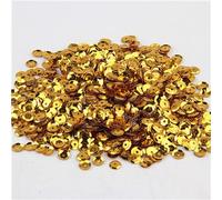KFGISD, Sequins, Paillette 4mm 5mm 6mm Cup Sequin Shapes PVC Loose Sequins Paillettes Sewing Wedding DIY for Crafts Decoration,Sequins(Dark Gold)