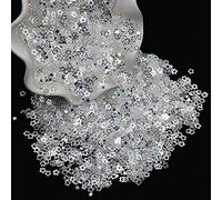 KFGISD, Sequins, Sequin Crystal Transparent 3mm 4mm 5mm 6mm PVC Round Flat Cup Loose Sequins Paillette Sewing Wedding Craft,Sequins(Hollow Flow Crystal)