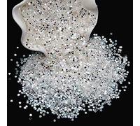 KFGISD, Sequins, Sequin Crystal Transparent 3mm 4mm 5mm 6mm PVC Round Flat Cup Loose Sequins Paillette Sewing Wedding Craft,Sequins(4mm Star Crystal)
