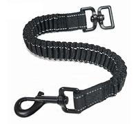 KFGISD, Short Dog Lead Black Elastic Nylon Short Lightweight Dog Leash Reflective Pet Dog Leash Running Walk Train For Large Pets,Dog Traction Leash