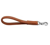 KFGISD, Short Dog Leads Strong Leather Dog Leash Short Dog Leash Traffic Lead For Large Dogs Training And Walking Heavy Brown,Dog Traction Leash(Brown)