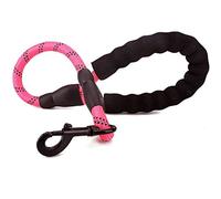 KFGISD, Short Dog Leads Strong Pink Short Dog Leash Rope 2Ft Strong Mountain Climbing Lead Reflective Training Leashes,Dog Traction Leash