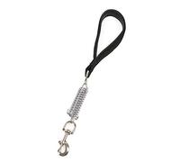 KFGISD, Short Dog Leash Medium Large Dog Buffer Leash Explosion Proof Short Big Dogs Chain Traction Rope Foam,Dog Traction Leash(Black)