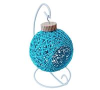 KFGISD, Small Animal Hammock Hamster Hanging Cradle Bird Cage House Rattan Hammock Sleep Bed Hide Play Toys Blue,Birdhouse(Blue)