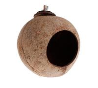 KFGISD, Small Coconut Shell Parrot Birds Nest Fixed Swing Bed Cave Toy House Supplies Tree Hole Sleeping Nest A,Birdhouse(A)
