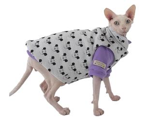 KFGISD, Sphynx Cat Clothes Warm Coat s Cat Pajamas Cotton Pet Grey Vest for Devon Rex Cornish Two Piece Set ，Cat Clothing(Yellow,XXLarge)