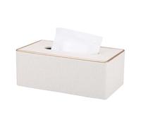 KFGISD, Square Fabric Home Bedroom Living Room Desktop Organizer Black, White Tissue Holder,Tissue box(White)