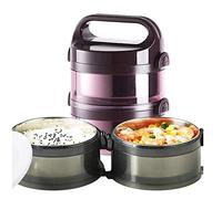 KFGISD, Stackable Bento Lunch Box with Cutlery, Insulation Portable Lunch Bottle Soup Container, Leakproof,Lunch Boxes,Lunch Boxes(Pink,Two Layers)