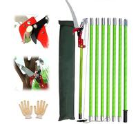 KFGISD, Tree Pole Pruner 2m Pole Pruner with Extension Pole Manual Branches Trimmer with Carry Bag,High Branch Saw(6m+Scissor)
