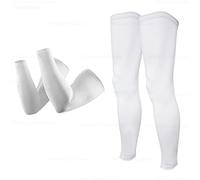 KFGISD, Unisex Summer Anti-UV Sun Protection Cycling Arm Sleeves Solid Color Breathable Bicycle Running Racing Bike Leg,Leg Support(Raudax,XXL)
