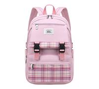 KFGISD, Vintage Laptop Backpack for Womens,Check Pattern Slim School Bags With Multifunction for College Students Bookbag,Canvas bags