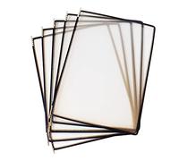 KFGISD , Wall Mounted File Holder,Hanging Wall File Organizer,Display Panel System Table Wall, A4 Price List Holder 10 Display Panels, Sheet Holder, Orange ,Folders(Panels E A4 Letter)