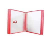 KFGISD, Wall Mounted File Holder,Hanging Wall File Organizer,Document Display Holders a3 with 10 Panels and 20 Pockets 45 * 32 * 8CM,Folders(B)