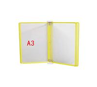 KFGISD, Wall Mounted File Holder,Hanging Wall File Organizer,Document Display Holders a3 with 5 Panels and 10 Pockets 45 * 32 * 4.5CM,Folders(F)