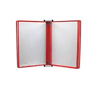 KFGISD, Wall Mounted File Holder,Hanging Wall File Organizer,File A4 Display Wall Folder -, A4[8.26inch×11.69inch] 10 Pockets,Folders(Red)