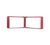 KFGISD, Wall Mounted File Holder,Hanging Wall File Organizer,File A4 Display Wall Folder -, A4[8.26inch×11.69inch] 20 Pockets,Folders(Red)