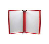 KFGISD, Wall Mounted File Holder,Hanging Wall File Organizer,Flip Chart Stand A4, Wall Mounted Display File Holder,Folders(Red)