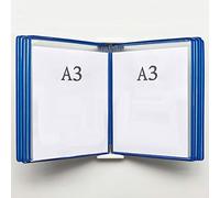 KFGISD, Wall Mounted File Holder,Hanging Wall File Organizer,Wall Mounted A3 Poster Flip Book Display,Wall-Mounted Loose-Leaf Transparent Page Display Stand 45×33×10CM,Folders(B)
