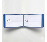 KFGISD, Wall Mounted File Holder,Hanging Wall File Organizer,Wall Mounted A3 Poster Flip Book Display,Wall-Mounted Loose-Leaf Transparent Page Display Stand 45×33×10CM,Folders(J)
