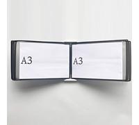 KFGISD, Wall Mounted File Holder,Hanging Wall File Organizer,Wall Mounted A3 Poster Flip Book Display,Wall-Mounted Loose-Leaf Transparent Page Display Stand 45×33×10CM,Folders(P)