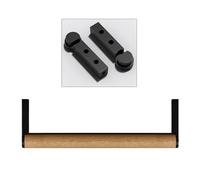 KFGISD, wardrobe rail Aluminum Alloy Wood Grain Closet Rod, Round Closet Clothes Organizer Bar Non-slip Design,Wardrobe Hanging Rods(Color B,60cm(23 5/8 in))