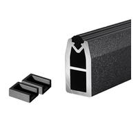 KFGISD, Wardrobe rail Metal Closet Clothes Rod for Hanging Clothes, Home Office Valet Bar with Complete Accessories,Wardrobe Hanging Rods(Black,140cm(4.59ft))