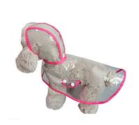 KFGISD, Waterproof And Fashionable Transparent Raincoat for Pets Small And Medium Sized Dog Two Legged Dog Cat Raincoat,Rain Coat for Dogs(Pink,S)