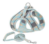 KFGISD, With Lead Blue Vest Adjustable Puppy Cat Collars Walking Lead Leash Set Harnesses Necklace For Small Dogs Xxl,Dog Carrier(XL)