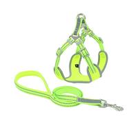 KFGISD, With Lead Green Padded Reflective Dog Harness Vest Nylon Harness And Leash Set Adjustable Pet Harnesses For Samll Large Dogs M,Dog Carrier(XS)