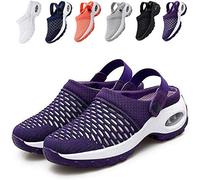 KFGJ Mesh Orthopedic Walking Sandals, Air Cushion Sandals, Shoes Thick Bottom Rocking Women Slip On Walking Mesh Breathable Student Working Sneakers Athletic Road Running Mesh Casual 43 Purple