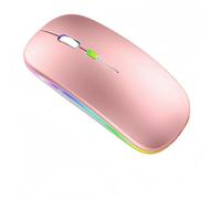 KfHao Connectivity 2.4G USB Its Silent&Slim Design features ultra-quiet clicks for quiet spaces,portable build fits easily in your bag,perfect for on iPads,MacBooks,and PCs (pink luminous,Classic)