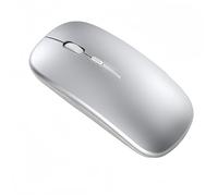 KfHao Connectivity 2.4G USB Its Silent&Slim Design features ultra-quiet clicks for quiet spaces,portable build fits easily in your bag,perfect for on iPads,MacBooks,and PCs (argent ordinary,Classic)