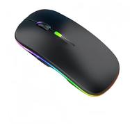 KfHao Connectivity 2.4G USB Its Silent&Slim Design features ultra-quiet clicks for quiet spaces,portable build fits easily in your bag,perfect for on iPads,MacBooks,and PCs (black luminous,Classic)