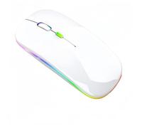KfHao Connectivity 2.4G USB Its Silent&Slim Design features ultra-quiet clicks for quiet spaces,portable build fits easily in your bag,perfect for on iPads,MacBooks,and PCs (white luminous,Classic)