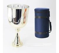 KFHDSAS Clear Handheld Crystal Chalice, Singing Bowl, Meditation Prop, With Carry Case And Acrylic Striker, Relieves Fatigue And Anxiety(440Hz,7 Inch E Note)