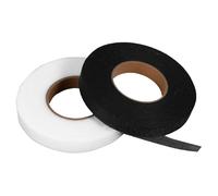 KFHENSOMR 2 Rolls 70 Yards Iron on Hemming Tape, 1/2'' No Sewing Hemming Tape Adhesive Fabric Fusing Tapes Stitch Witchery Wonder Web Tapes for Clothes Pants Curtains (White & Black)