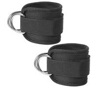 KFHENSOMR 2pcs Ankles Straps Padded Ankle Lifting Straps for Cable Machines Women Wrist Ankle Resistance Cuffs Bands Comfortable Adjustable Cuff D-Ring Glute Kickback Ideal for Glutes Exercises Men